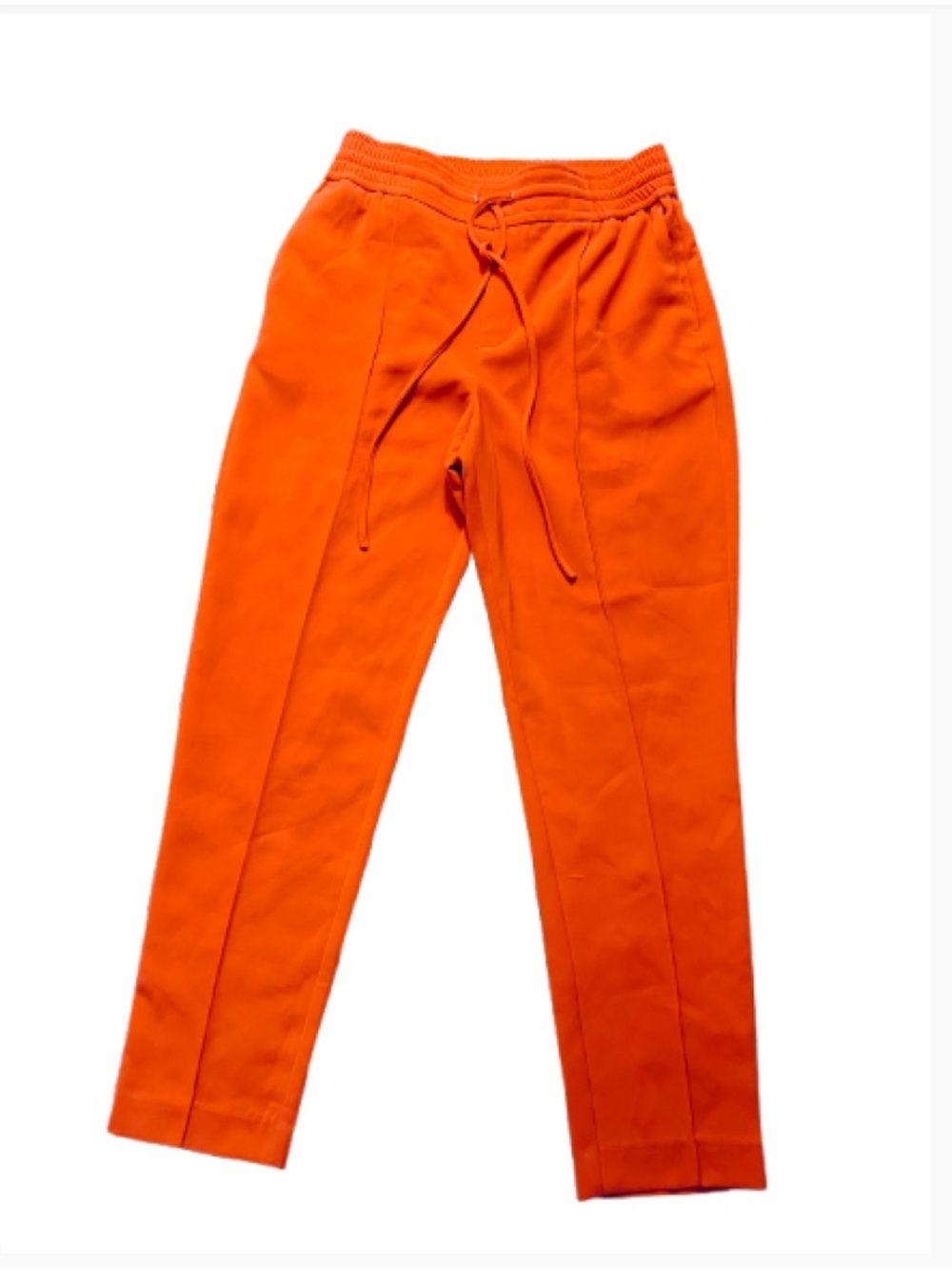 Nine West Women's Cropped‎ Drawstring Ankle Pants in Bright Orange